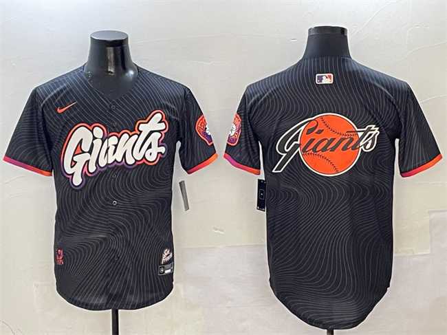 Men%27s San Francisco Giants Team Big Logo Anthracite 2025 City Connect Limited Stitched Jersey->san francisco giants->MLB Jersey